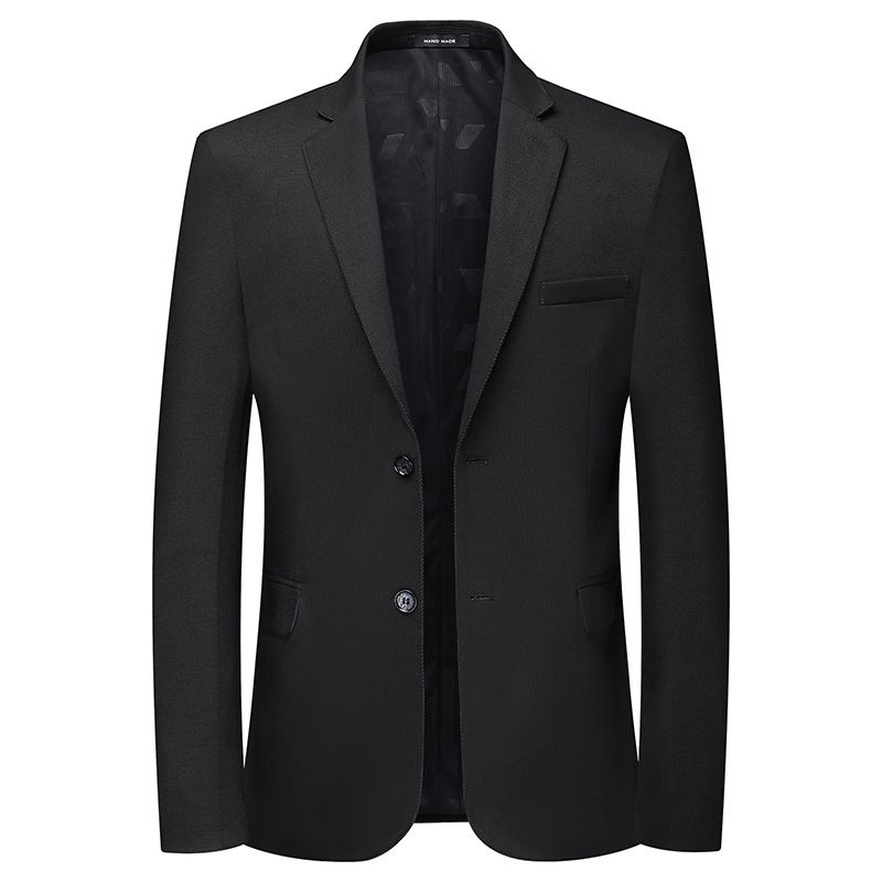 Blazer Esportivo Masculino Com Dois Botões E Bolsos Aba Gola Plana Elegante