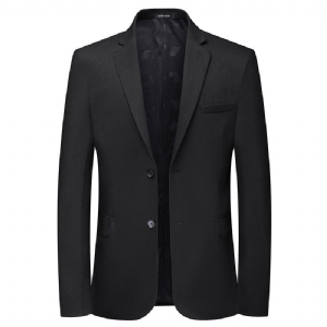 Blazer Esportivo Masculino Com Dois Botões E Bolsos Aba Gola Plana Elegante