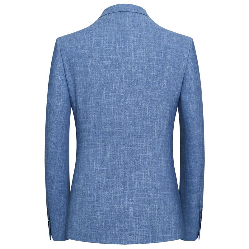 Blazer Masculino Casaco Esportivo Easy-care Slim Casual Dois Botões - Azul