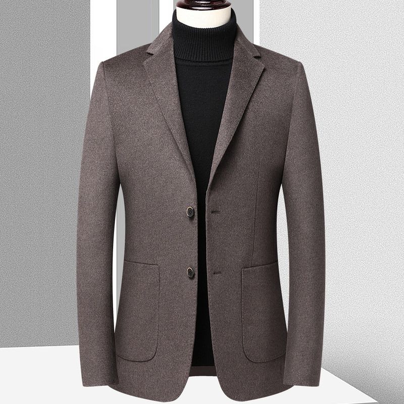 Blazer Masculino Casaco Esportivo Lã Slim Dois Botões