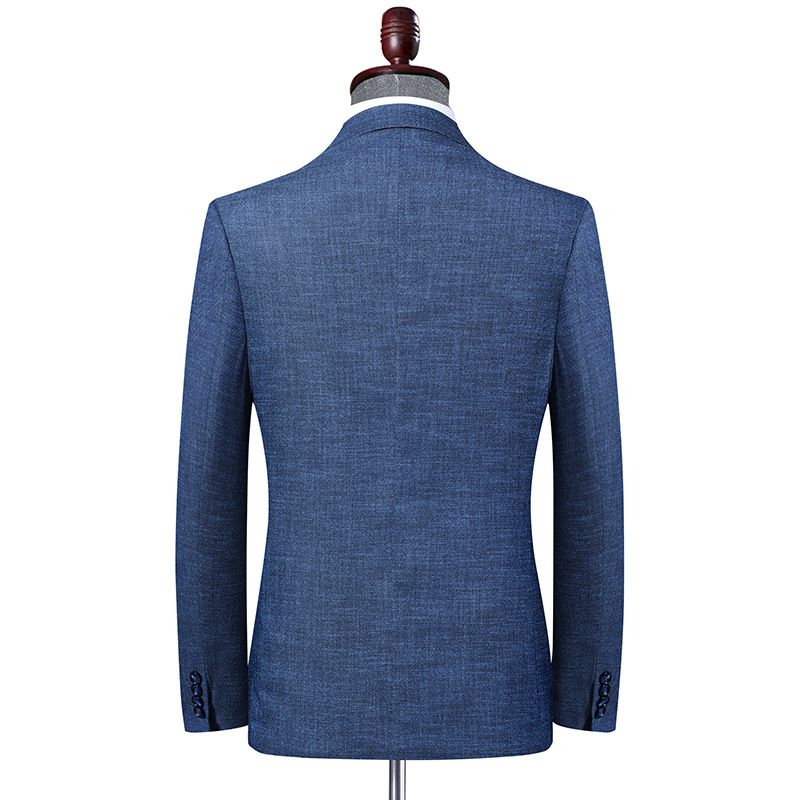 Blazer Masculino Casaco Esportivo Slim Casual Dois Botões - Azul