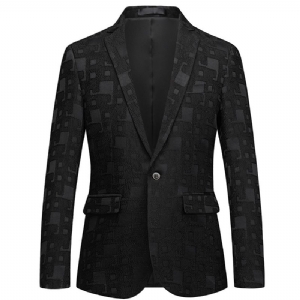 Blazer Masculino Esportivo Casaco Casual Moda Floral Padrão Um Botão Fino