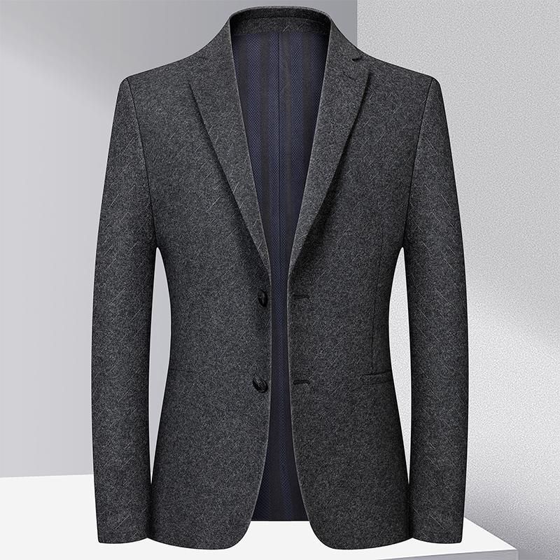 Blazer Masculino Esportivo Casaco Lã Empresarial Moderno Slim Dois Botões