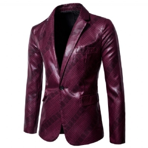 Blazer Masculino Grande E Alto Casaco Esportivo Individualidade Padrão Floral Brilhante Slim One Botões