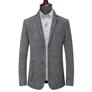 Blazer Masculino Grande E Alto Casaco Esportivo Solto Com Gola Plana Bolso Dois Botões