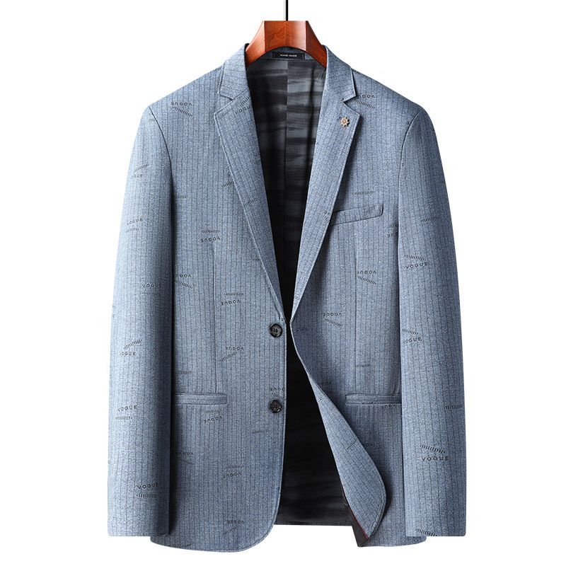 Blazer Masculino Grandes Esporte Casaco Solto Negócios Letras Modernas Padrão Floral