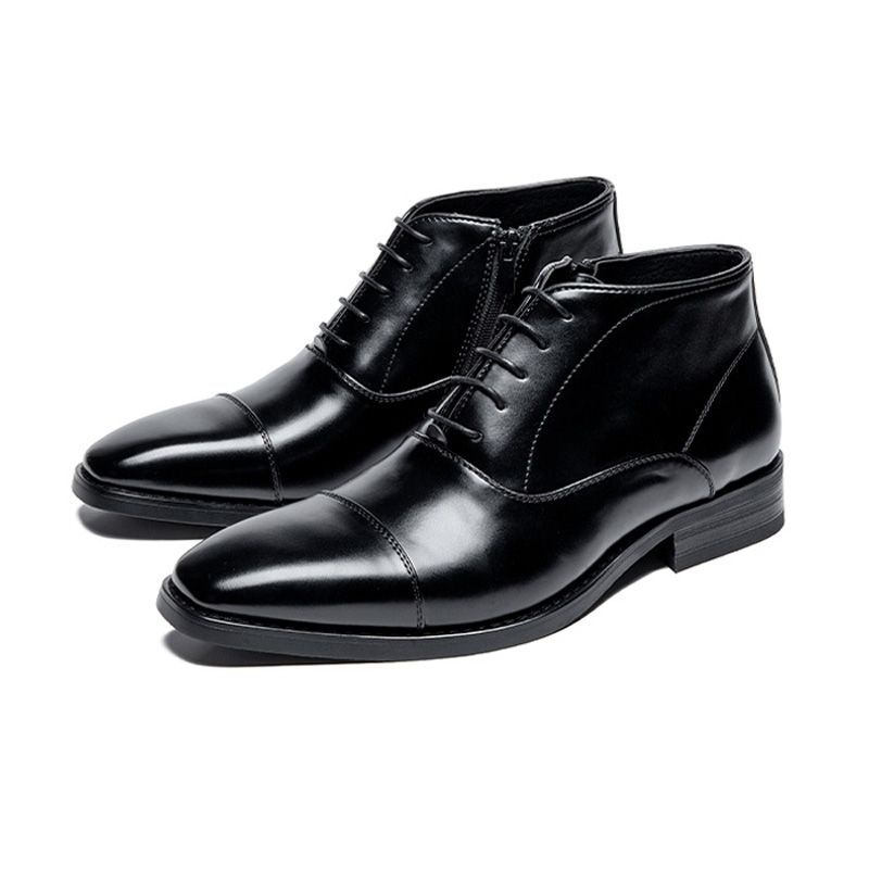 Botas Martin Sapatos Formais Masculinos Com Cadarço E Zíper Lateral