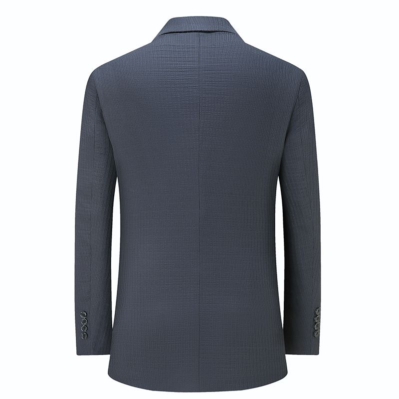 Casaco Esportivo Masculino Blazer Casual Lapela Dois Botões Tamanho Grande - Azul