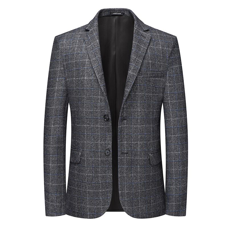 Casaco Esportivo Masculino Blazer Casual Xadrez Dois Botões Grandes Solto