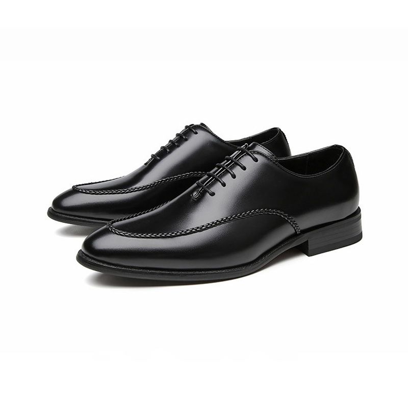 Sapatos Formais Masculinos Oxford Business Modern Retro Cinzelado Toe - Preto