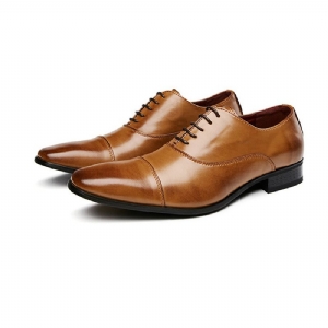 Sapatos Sociais Masculinos Business Modern Lace Up Oxford Square Toe Leather