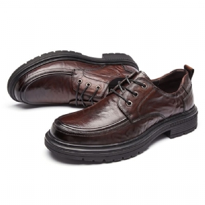 Sapatos Sociais Masculinos Derby Bico Redondo Couro Vaca Salto Grosso