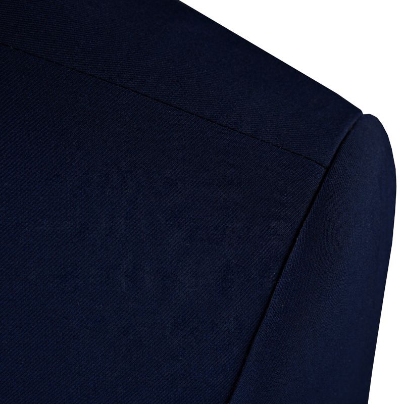 Terno Masculino 3 Peças Grande E Alto Um Botão Vestido Formal Bloco Cores - Azul Escuro